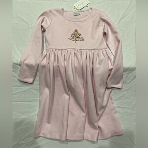 NWT Squiggles By Charlie Girls Christmas Dress. Pink. Christmas Tree. Size 6x/7